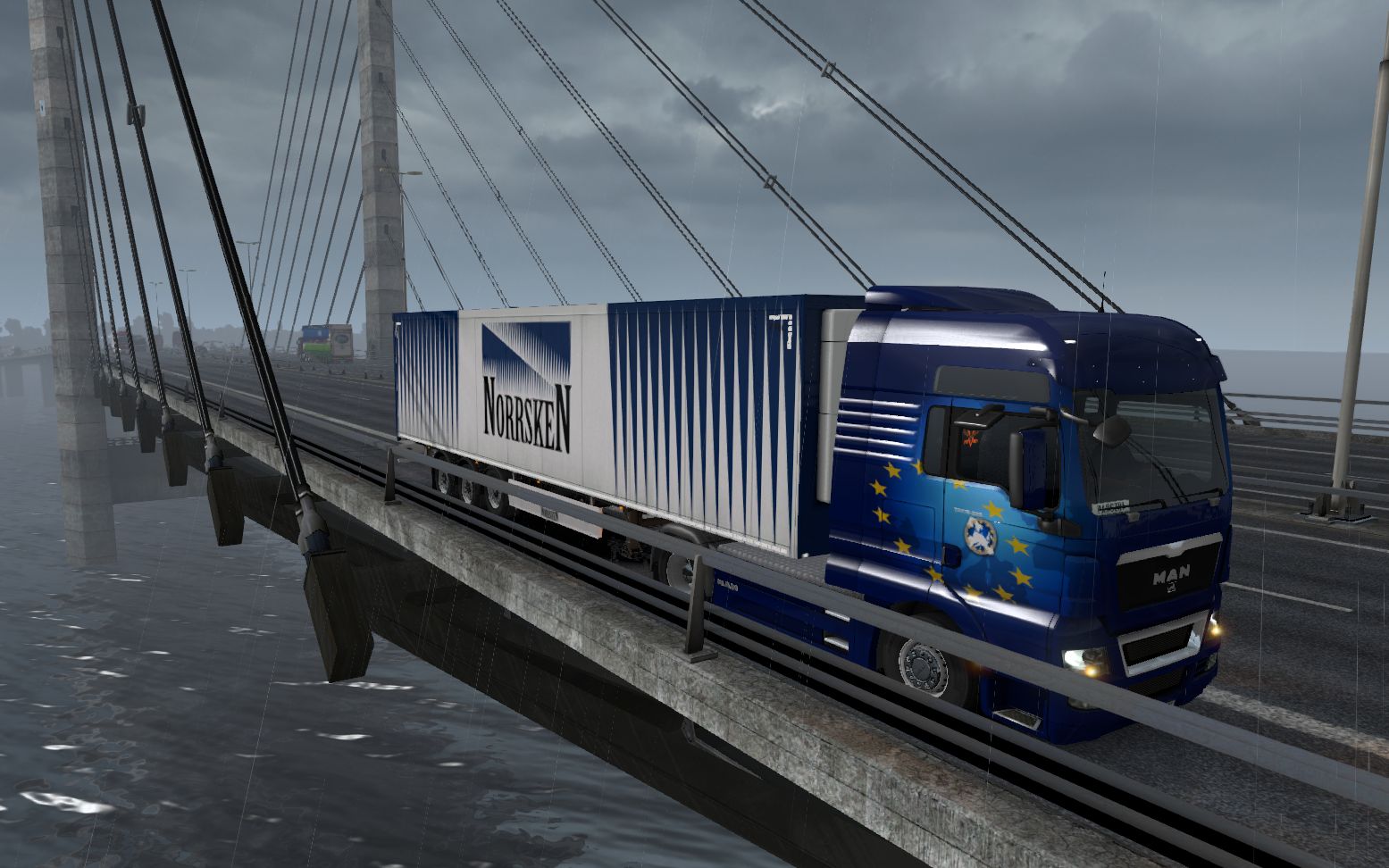 【胖纸/欧洲卡车模拟2】从北欧到英国的翻车违章之路 #8_哔哩哔哩 (゜