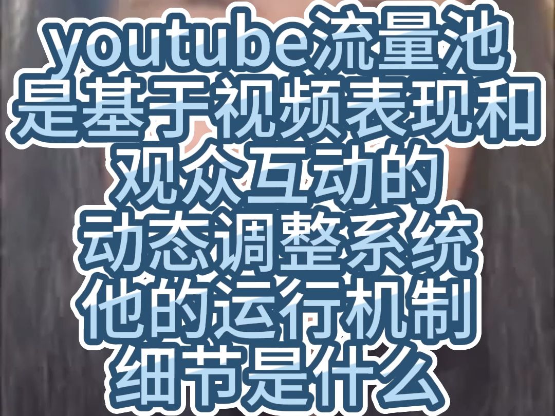 youtube流量池是基于视频表现和观众互动的动态调整系统,他的运行机制细节是什么哔哩哔哩bilibili