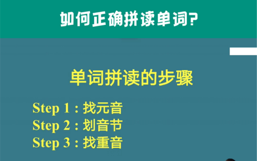 [图]如何正确拼读英语单词？