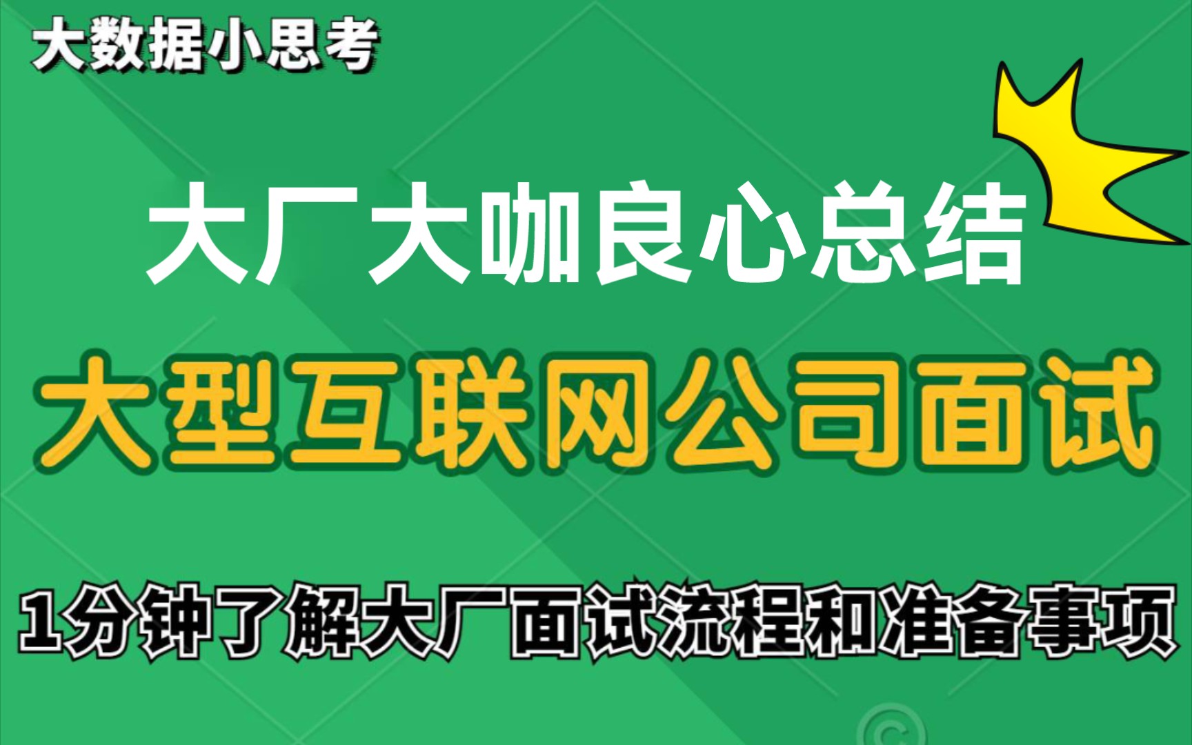 一分钟了解大型互联网公司面试流程!大厂面试官良心总结!哔哩哔哩bilibili