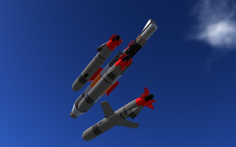 简单飞机 战斧导弹(无固推) 旋转弹仓