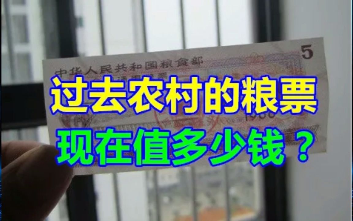 过去农村的粮票现在值多少钱?哔哩哔哩bilibili