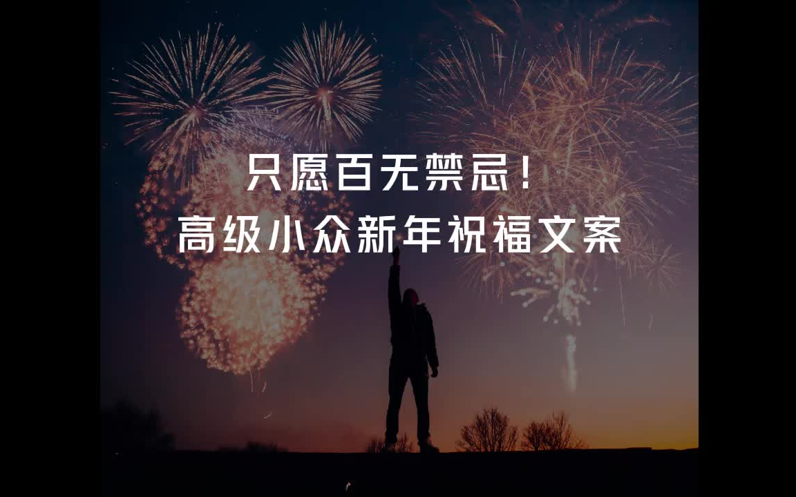 只愿百无禁忌 | 高级小众新年祝福文案哔哩哔哩bilibili