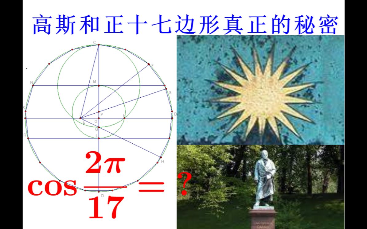 尺规作图(之四):人类历史在这一晚悄悄改变!高斯和正十七边形真正的秘密 难度五星(★★★★★)【Ruler & Compass EP4】哔哩哔哩bilibili