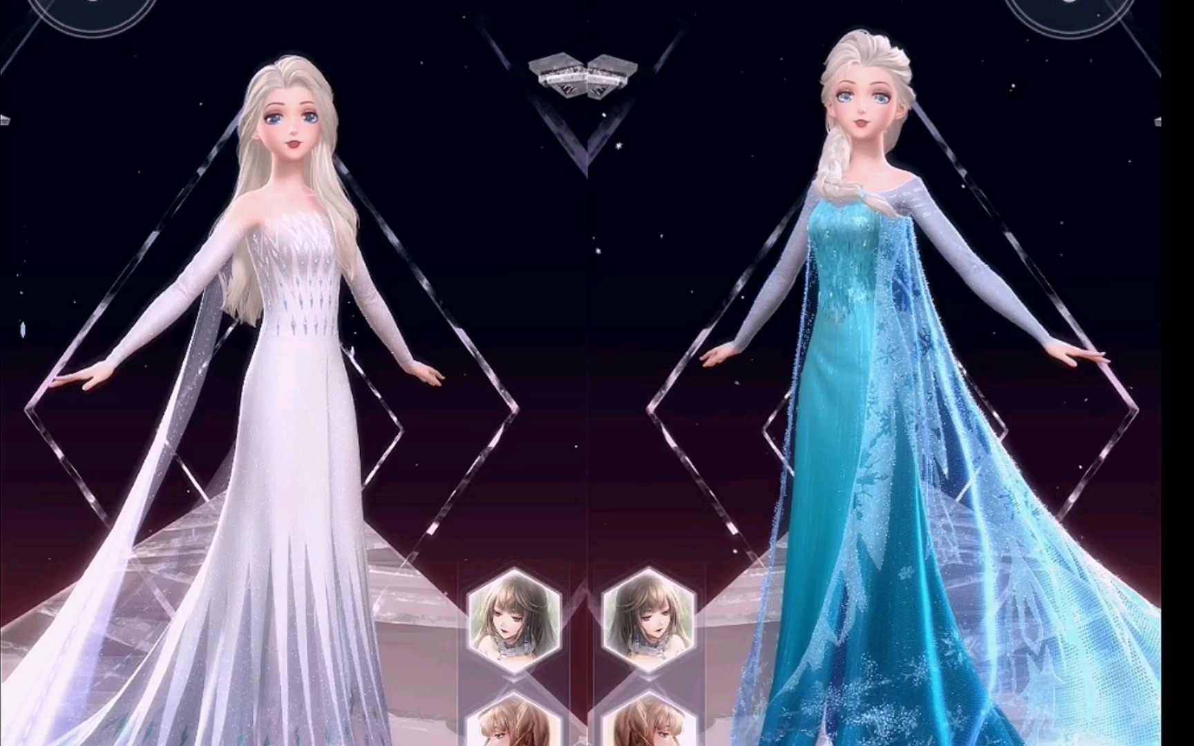 【闪耀暖暖】联动冰雪奇缘的两套衣服走印象航程丨两套有高低差hhh