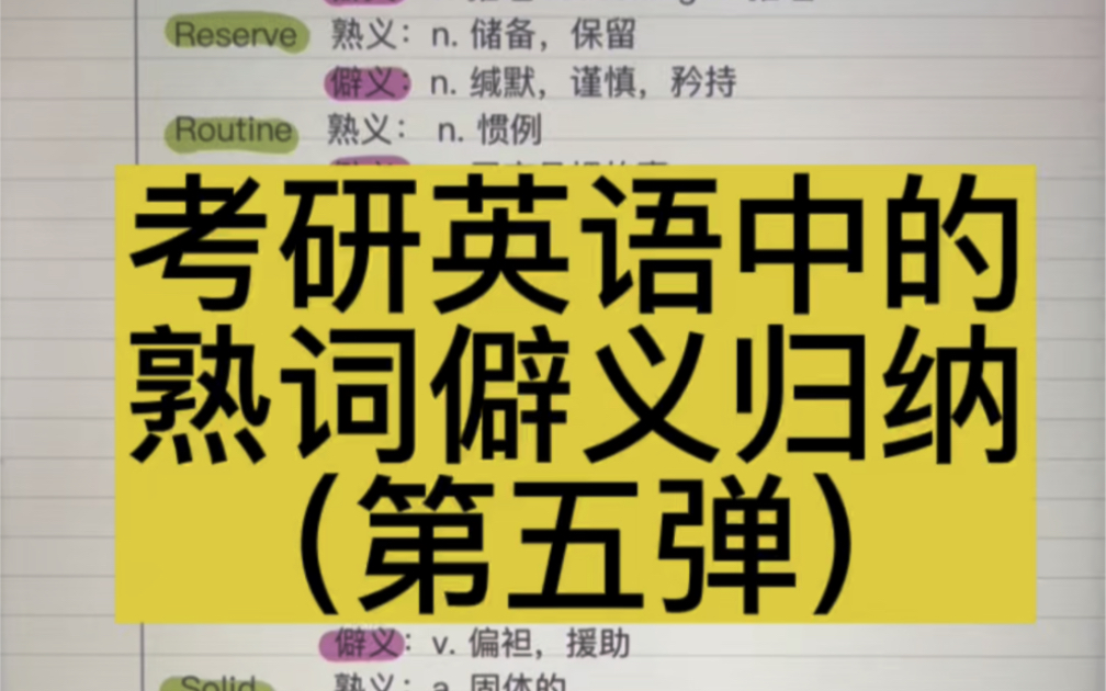 考研英语中常考的熟词僻义归纳和总结,赶紧收藏起来吧哔哩哔哩bilibili