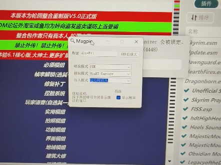 完美解决上古卷轴5分辨率低不能全屏的问题,适用于各种游戏,小窗放大上古卷轴