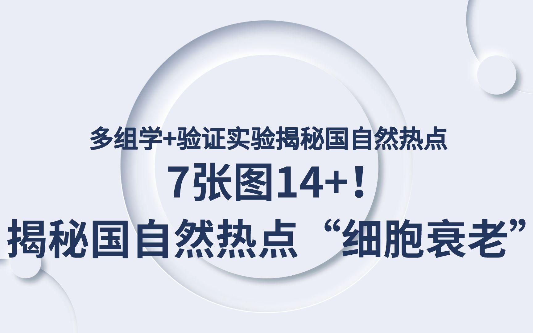 7张图14+!多组学+验证实验揭秘国自然热点“细胞衰老”哔哩哔哩bilibili