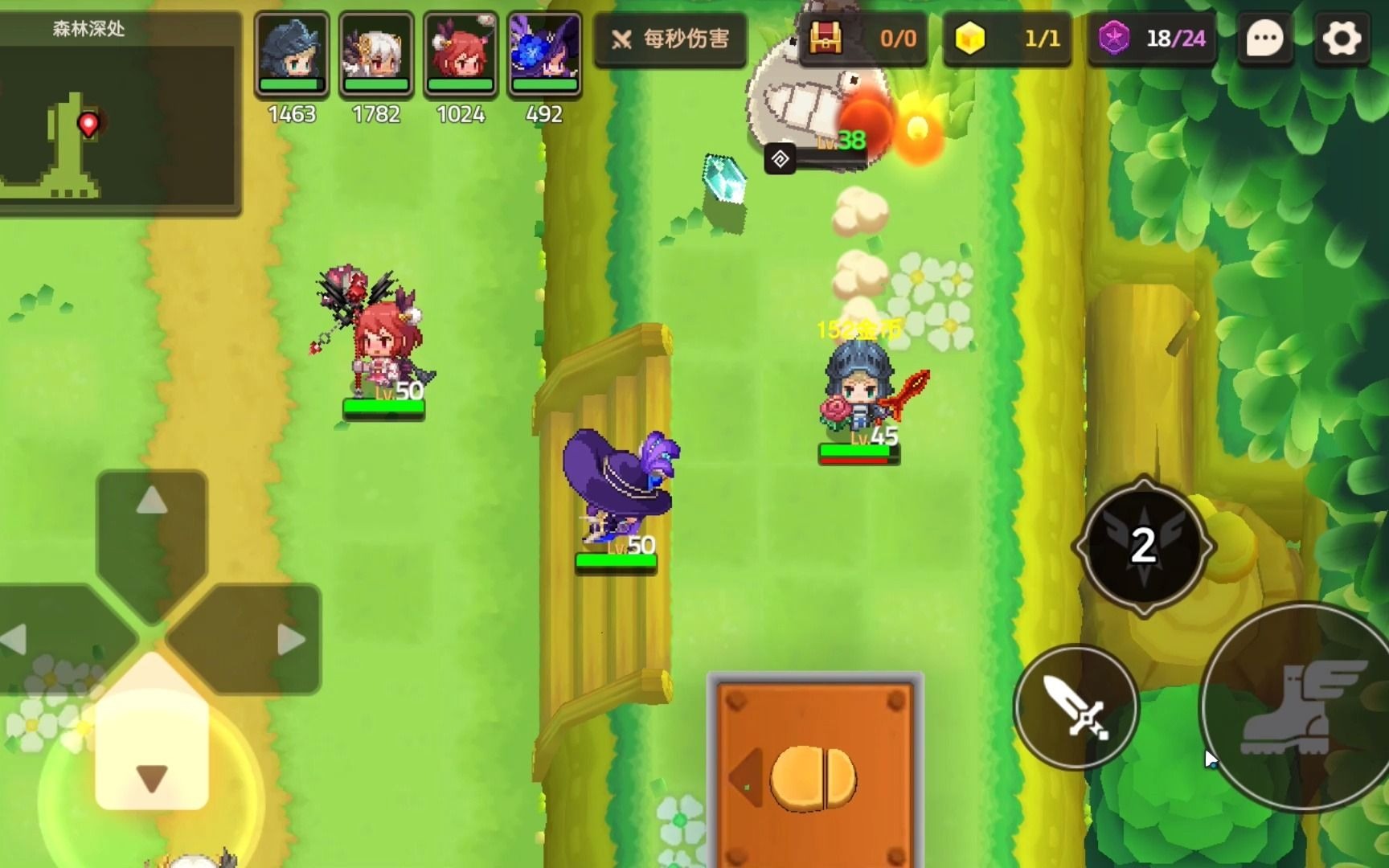 坎公骑冠剑噩梦1-2森林深处三星通关攻略物品全收集