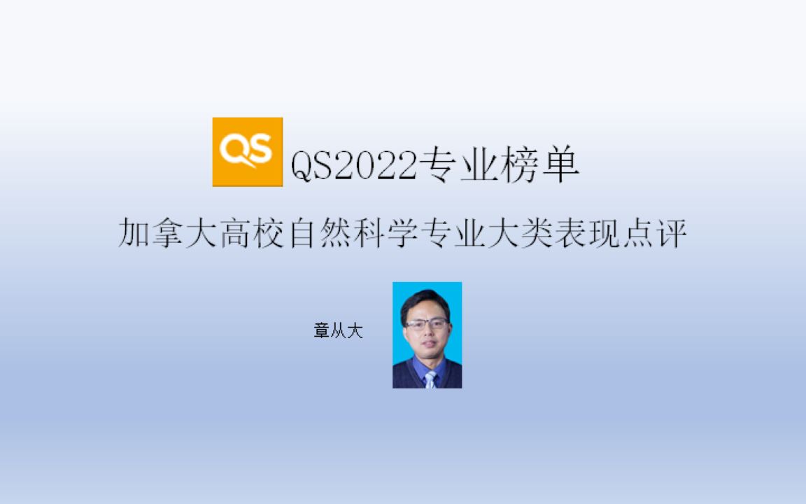 QS2022专业榜单加拿大高校自然科学专业大类表现点评,含多伦多大学哔哩哔哩bilibili