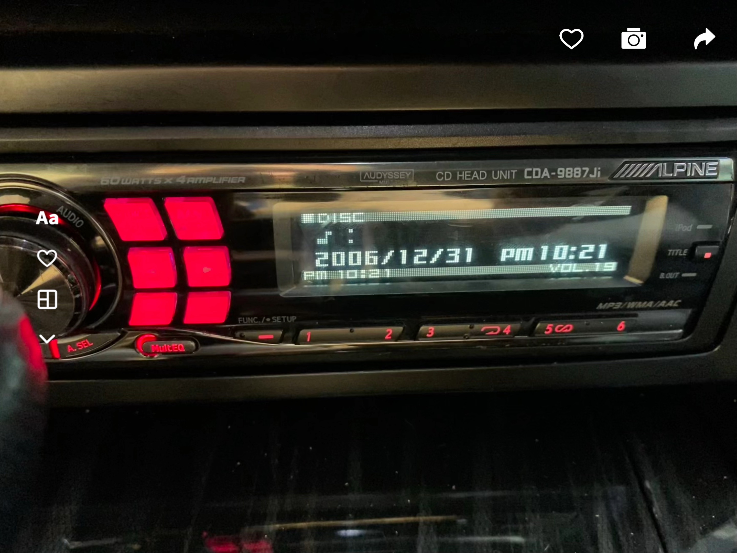 经典的车经典的音响经典的音乐99#锐志升级改装音响#阿尔派cd机9887