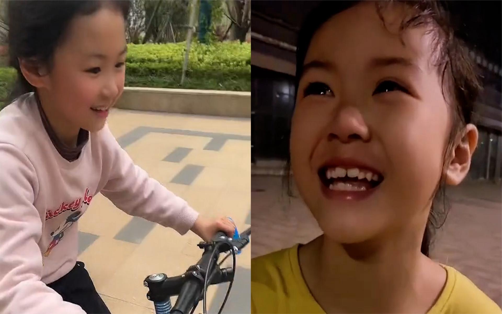 瘫痪女童小安琪复检3年,现在可以骑自行车了,努力创造奇迹!