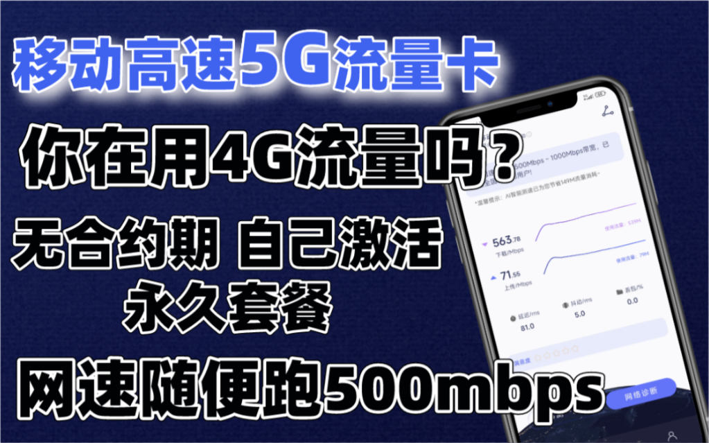 独家5g移动流量卡/物联卡、真实测评、网速高达500mbps哔哩哔哩bilibili