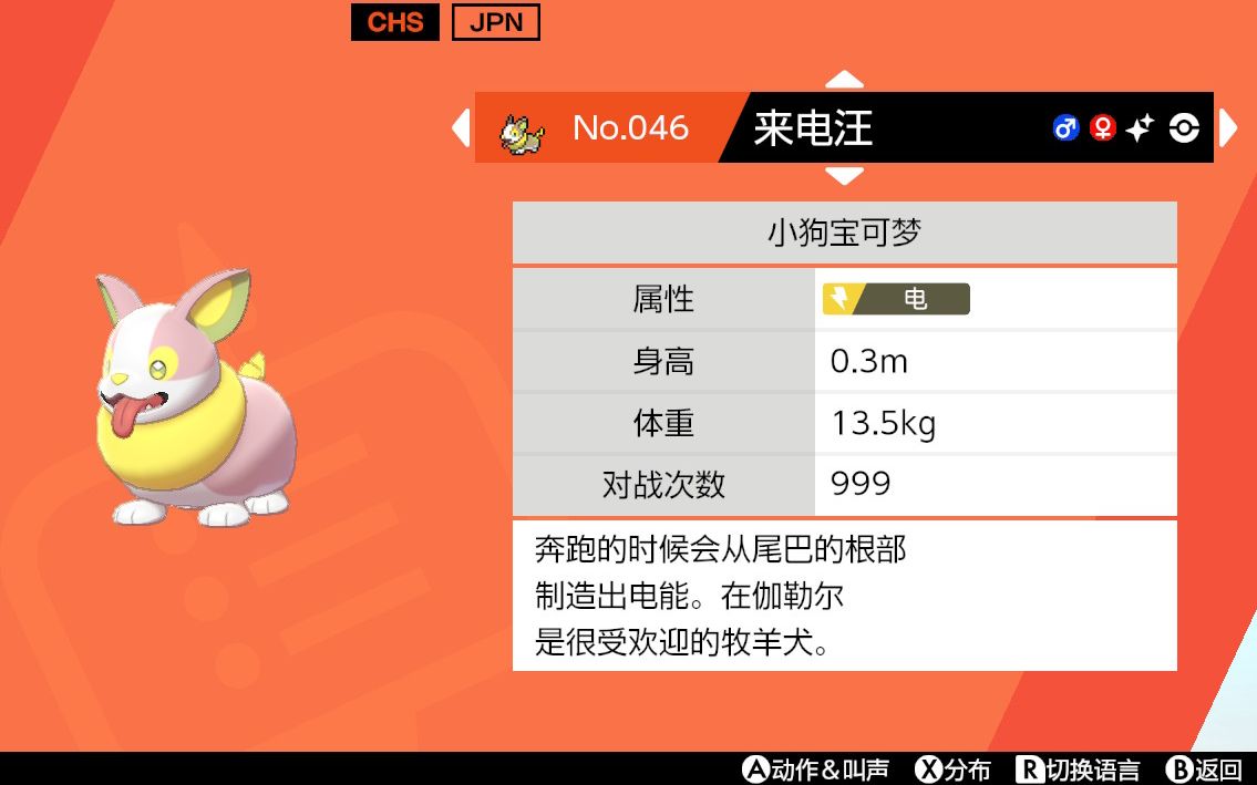 m的宝可梦剑盾色违51闪光来电汪