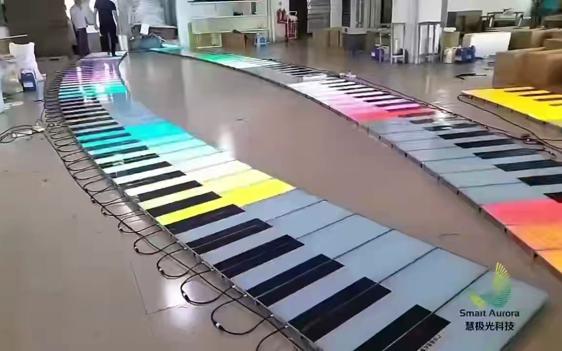 地面钢琴 展厅钢琴互动快闪店互动装置