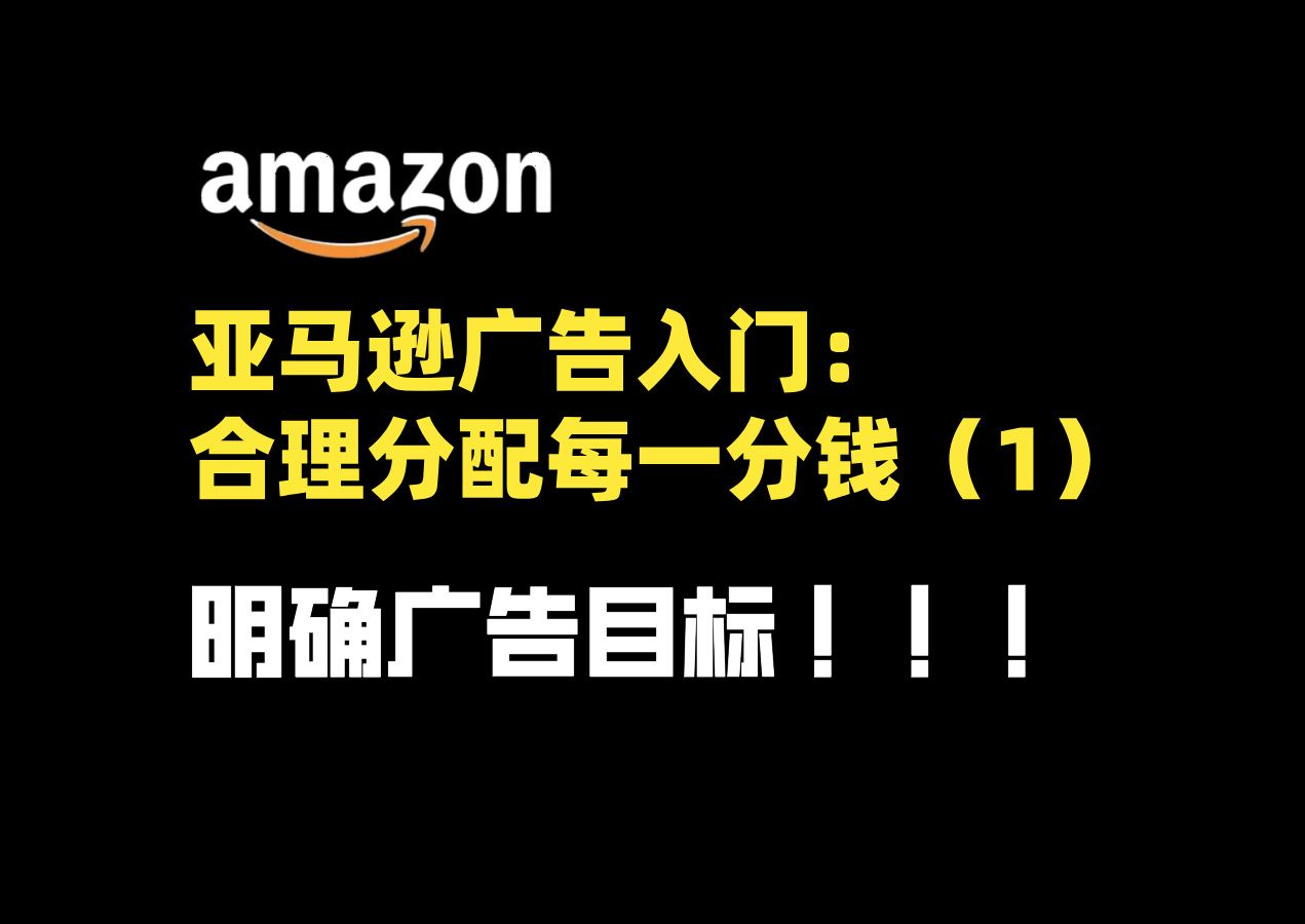 亚马逊广告入门之合理分配每一分钱(1):明确广告目标哔哩哔哩bilibili