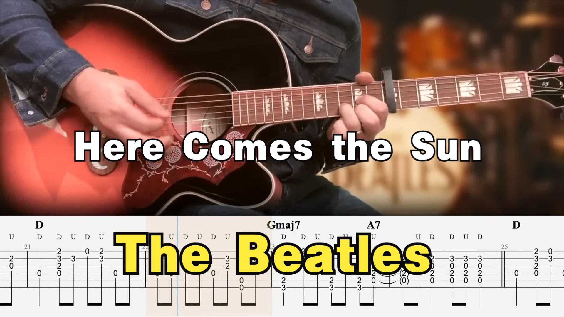 【吉他谱】披头士 the beatles (george harrison) - here comes the