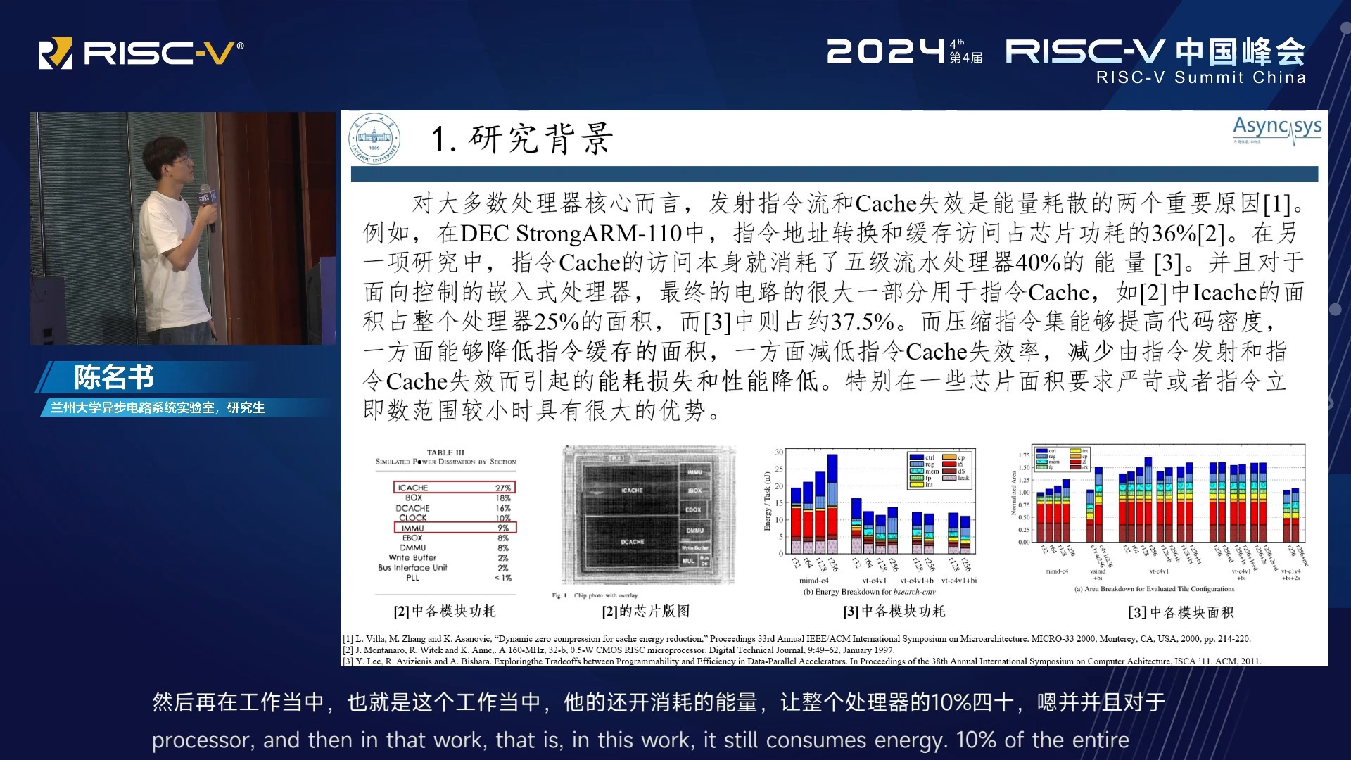 tinyRV: 一种完备的 RISCV 定制压缩指令集  陈名书 (兰州大学异步电路系统实验室,研究生)  2024 RISCV 中国峰会哔哩哔哩bilibili