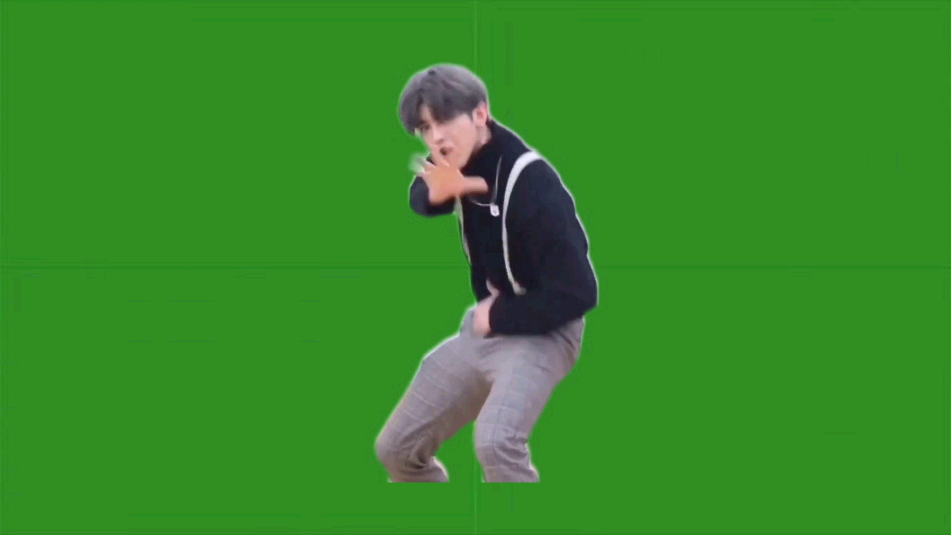 坤坤抖动绿幕素材