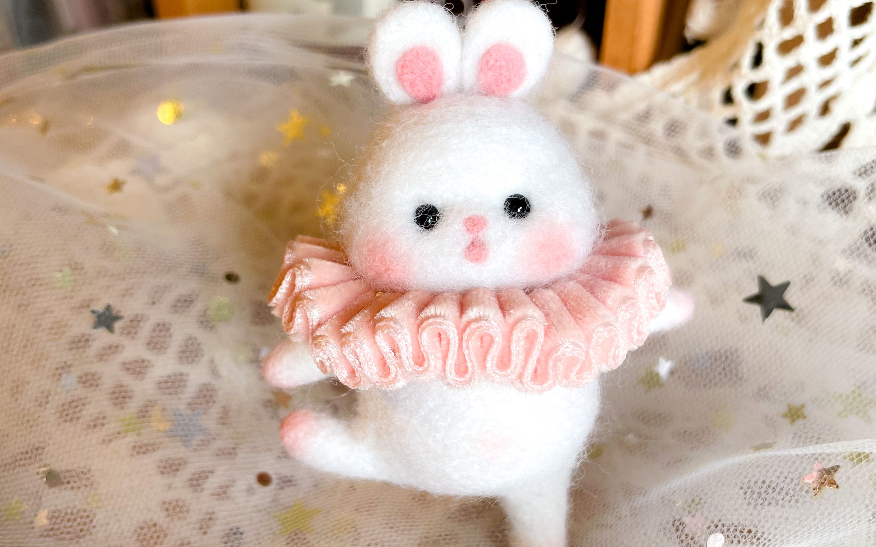 羊毛毡戳戳乐手工diy芭蕾舞小鸭子