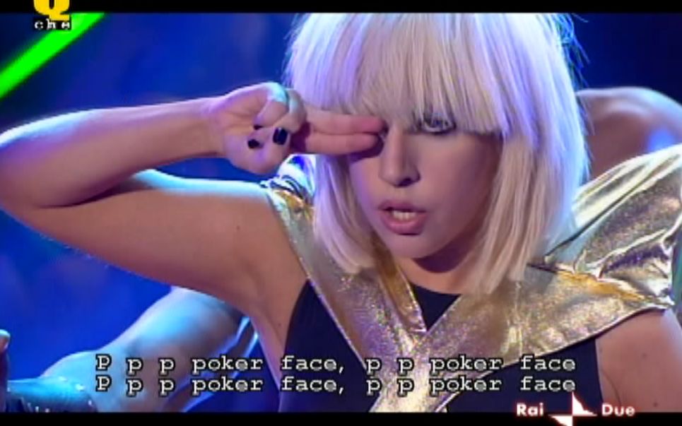 【扑克脸】Lady Gaga  Poker Face (Live 2009 Quelli Che Il Calcio)哔哩哔哩bilibili