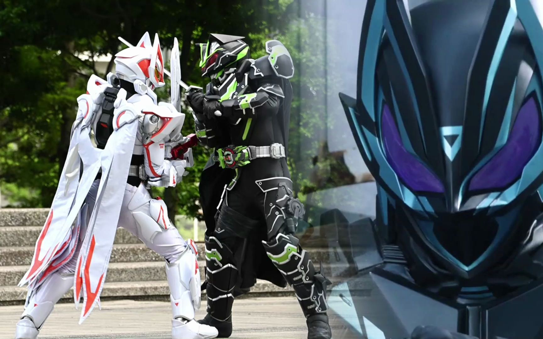 假面骑士geats黑狐现身:极狐和景和的对决,娜猫幻想形态登场!