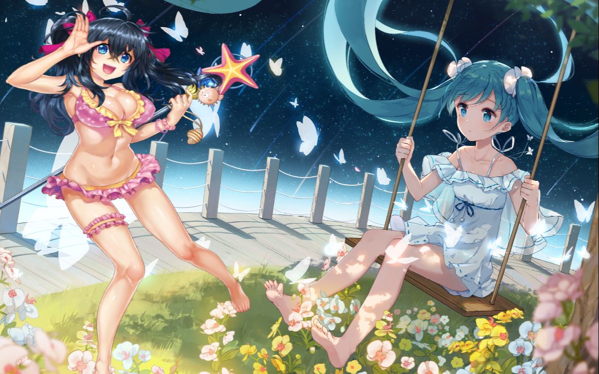 【零境前瞻】泳装亚子,司波达也,初音未来