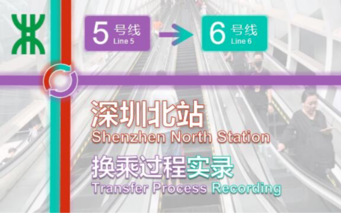 「国铁枢纽·超长天地换」【深圳地铁】深圳北站换乘过程 5号线-6号线