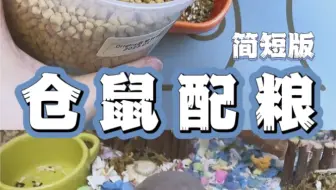 配粮配粮 好久没配仓鼠粮了