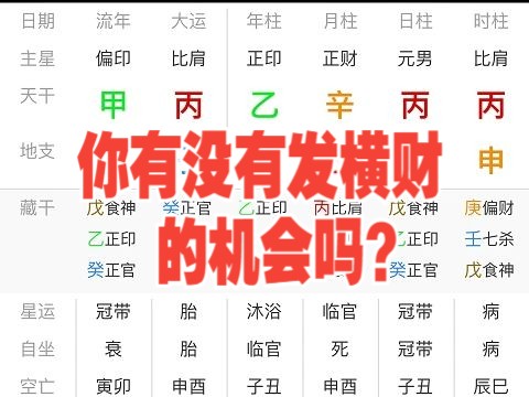 八字看你有没有发横财的机会?哔哩哔哩bilibili