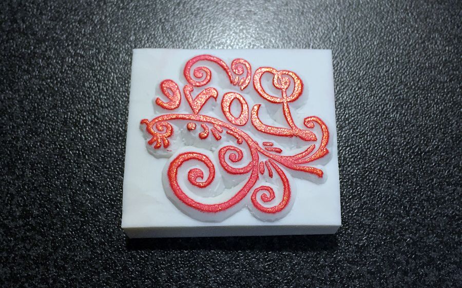 爱的故事-不定期刻一波的字章-朱小腰的橡皮章雕刻全过程-平留白线条