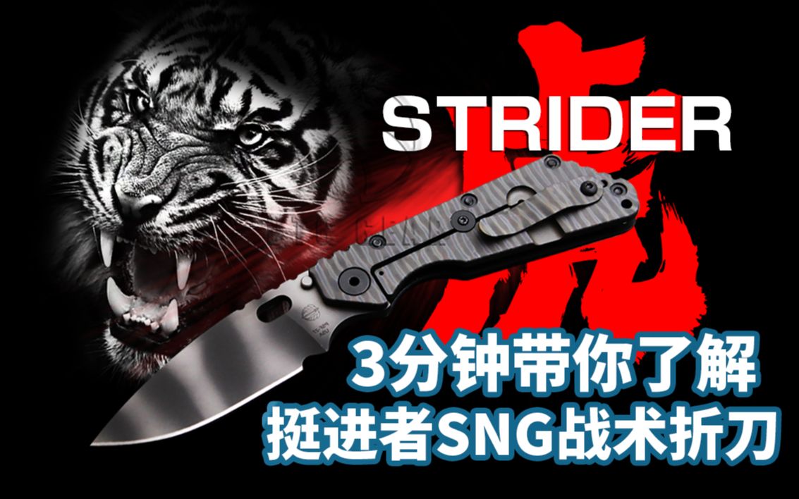 3分钟带你了解 Strider 挺进者 SNG 战术折刀哔哩哔哩bilibili