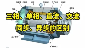 一个视频给你讲清楚电机三相、单相、直流、交流、同步、异步的区别！