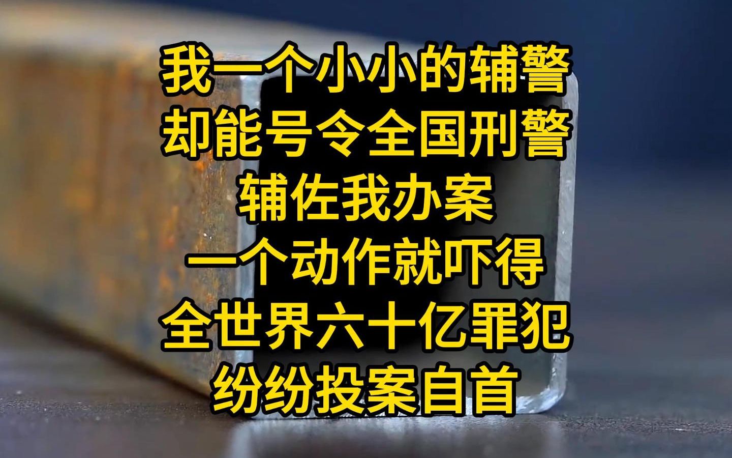 [图]我一个小小的辅警，却能号令全国刑警辅佐我办案。一个动作就吓得全世界六十亿罪犯纷纷投案自首，连金色三角的头部罪犯都胆战心惊地选择了自杀