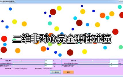 二维非对心完全弹性碰撞哔哩哔哩bilibili
