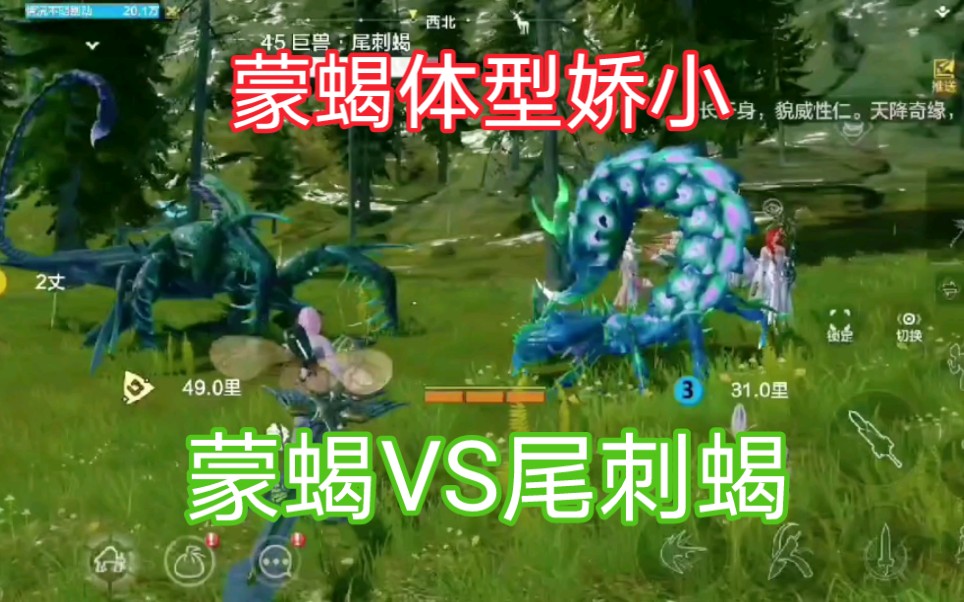 妄想山海新异兽蒙蝎体型很小缩水严重