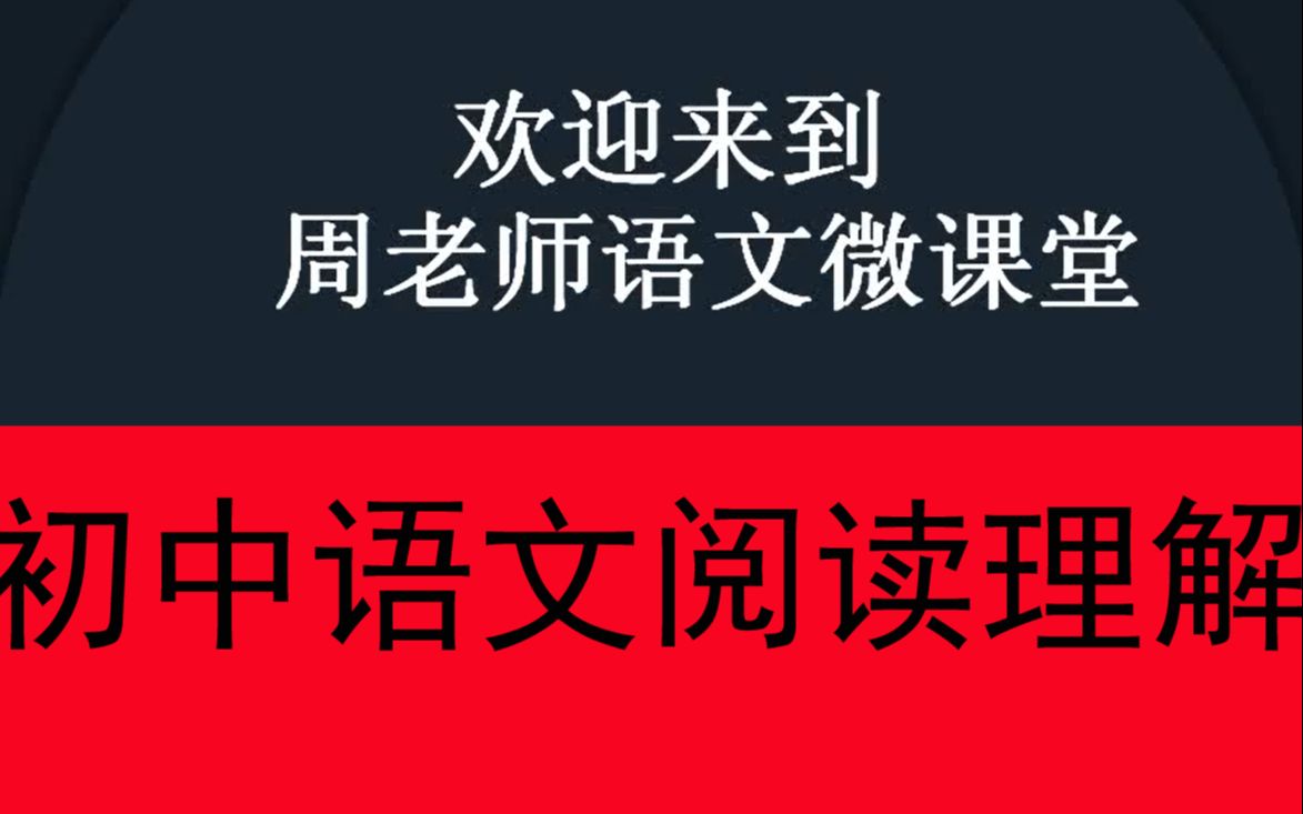 初中语文阅读理解中考语文拿高分我的全套课程在能量库APP上有哔哩哔哩bilibili