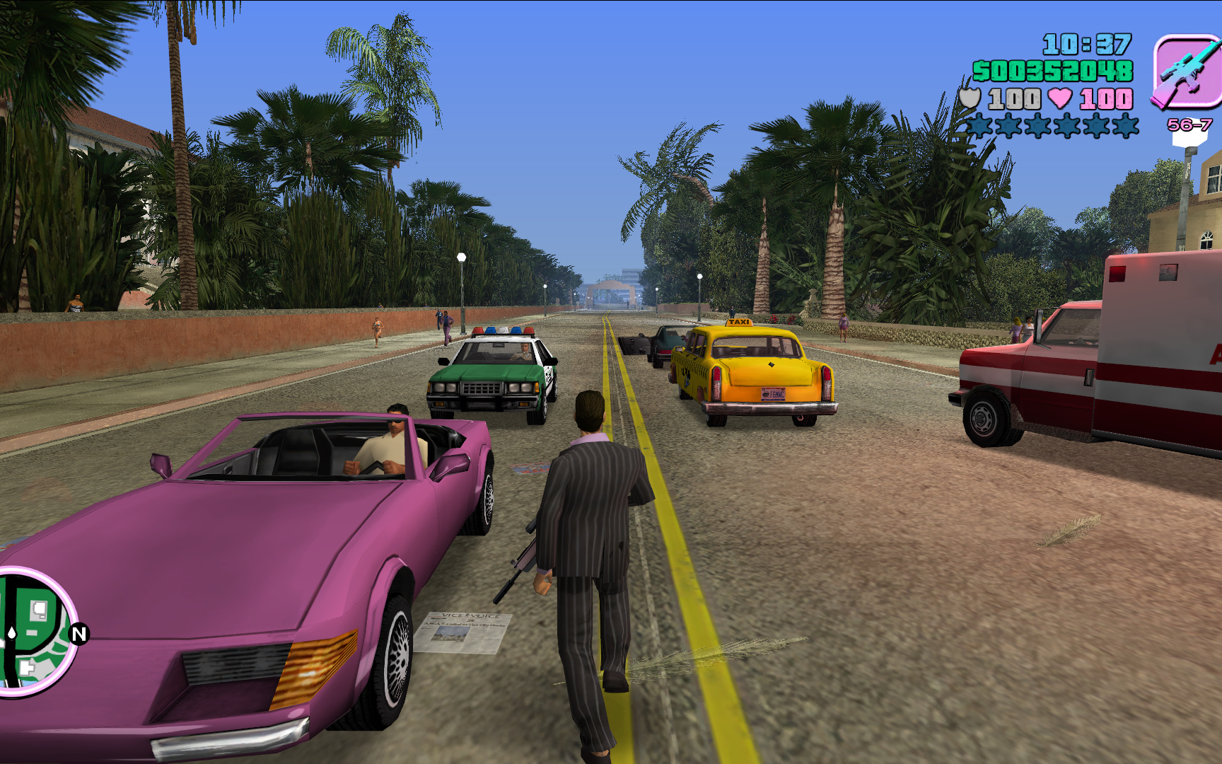 gtavc罪恶都市权威重制版个人制作最终版直升机演示三星直升机能开枪