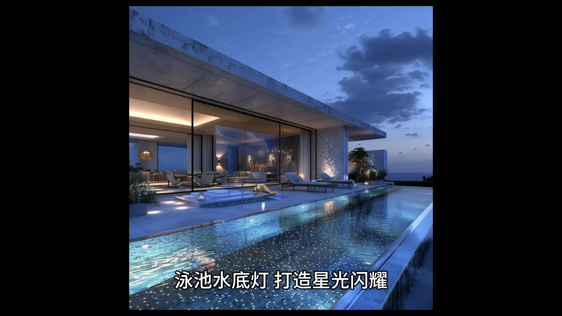 【夜景别墅】星空灯池畔闪耀!打造梦幻水世界!