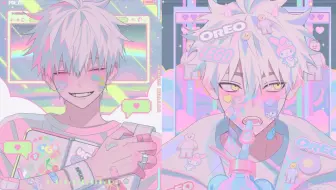 【画师推荐】画师：INPLICK——马卡龙色系插画：原来男孩子也可以这么甜！