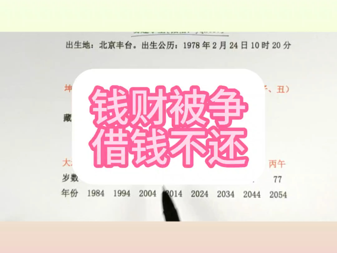 钱财被争,借钱不还.#婚姻 #事业 #财运 #八字合婚 #易趣学堂哔哩哔哩bilibili