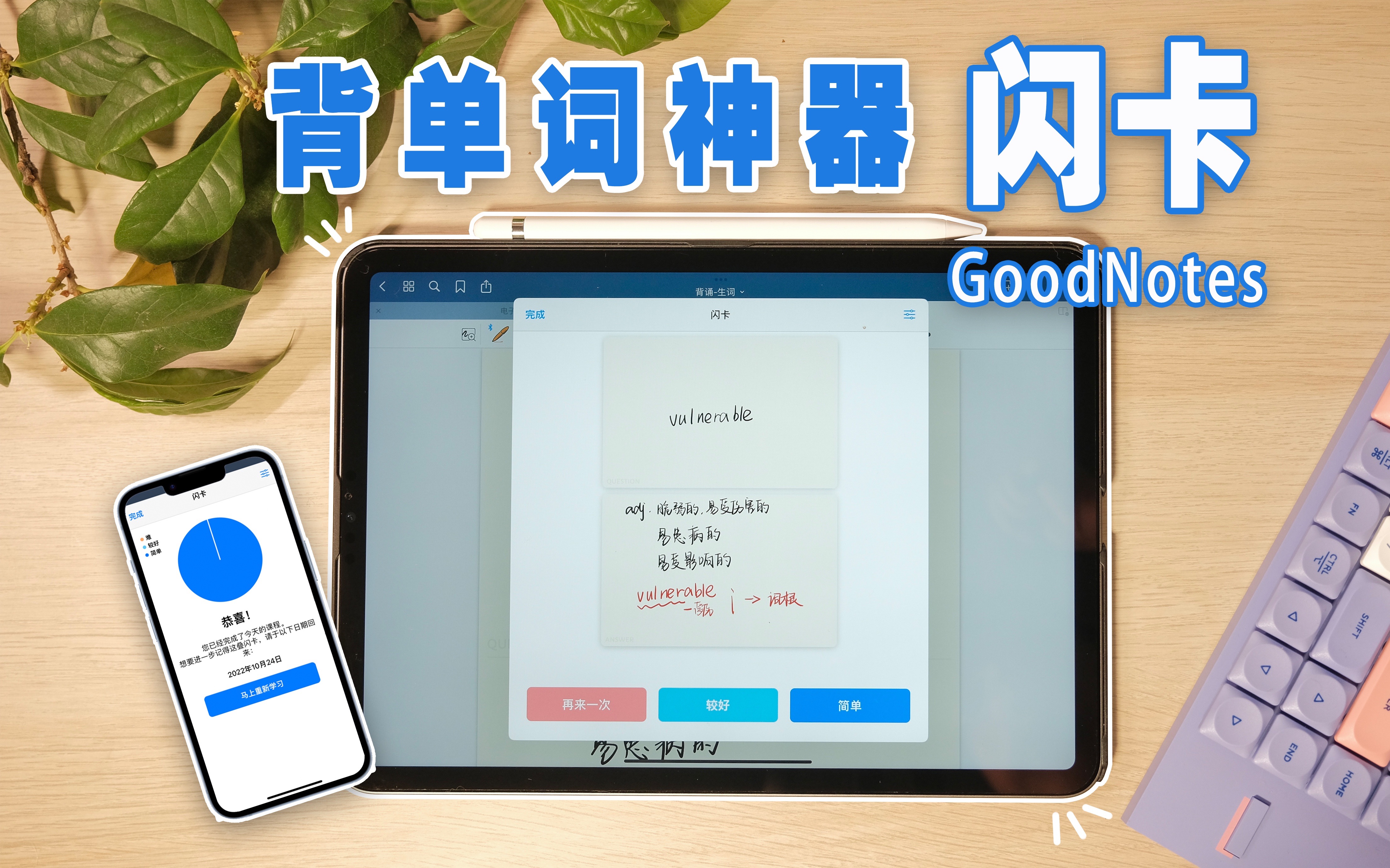 GoodNotes闪卡|方便好用的背单词背书神器|iPad无纸化学习小技巧|学生党必备哔哩哔哩bilibili