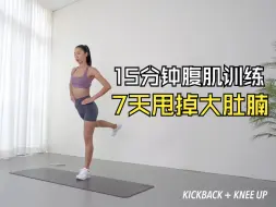 Tải video: 【15分钟锻炼】坚持一周减掉大肚腩，腹肌练起来！不蹲不跳超好跟着练