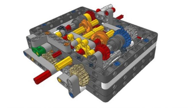 乐高六速变速箱图纸图片