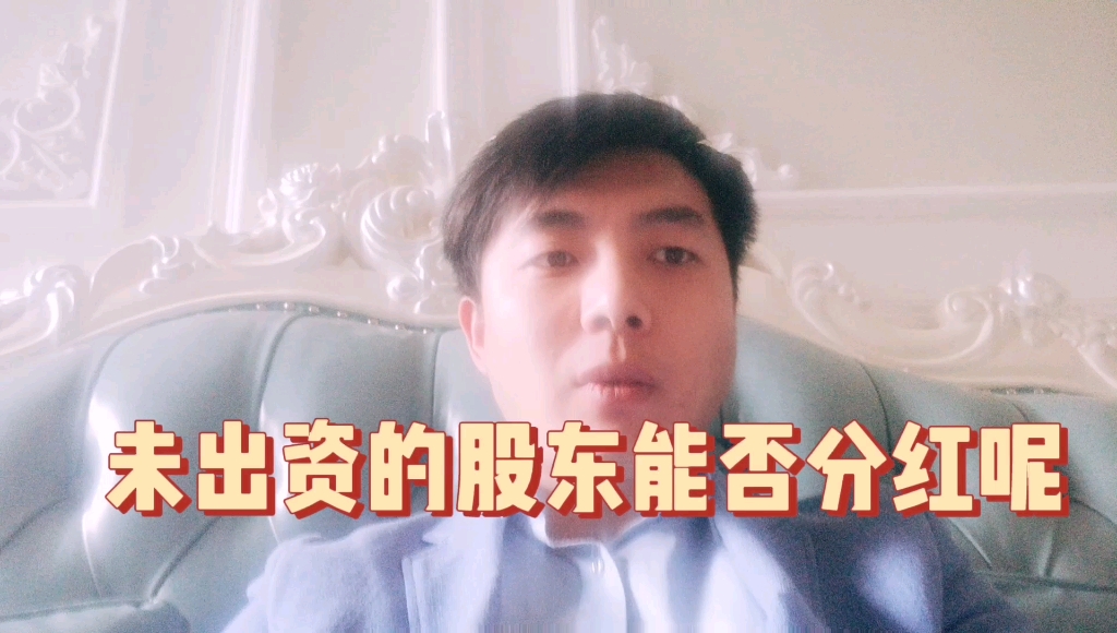 未出资的股东能否分红呢?哔哩哔哩bilibili