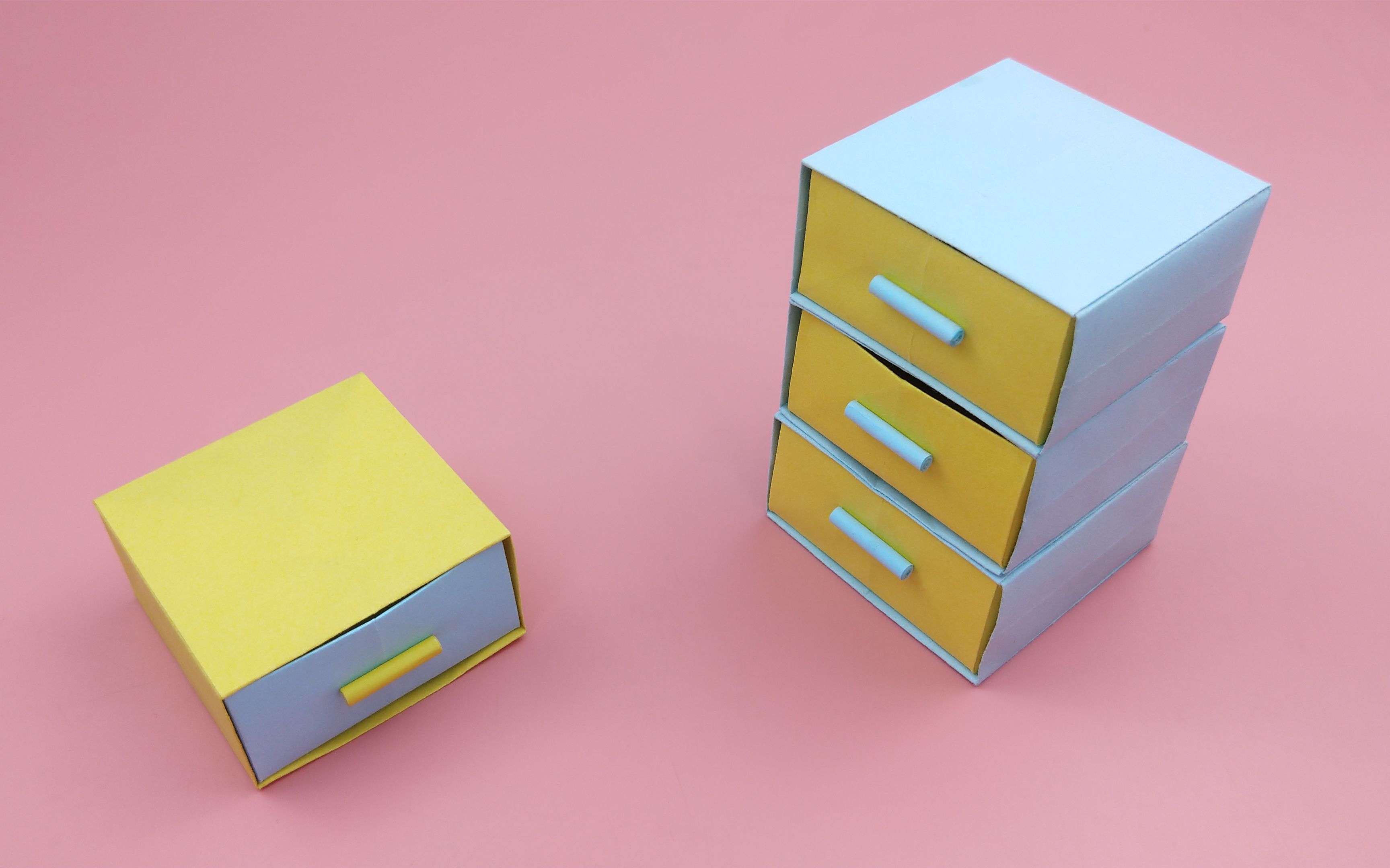 教你折精美的抽屉收纳盒,简单又实用,手工diy折纸教学