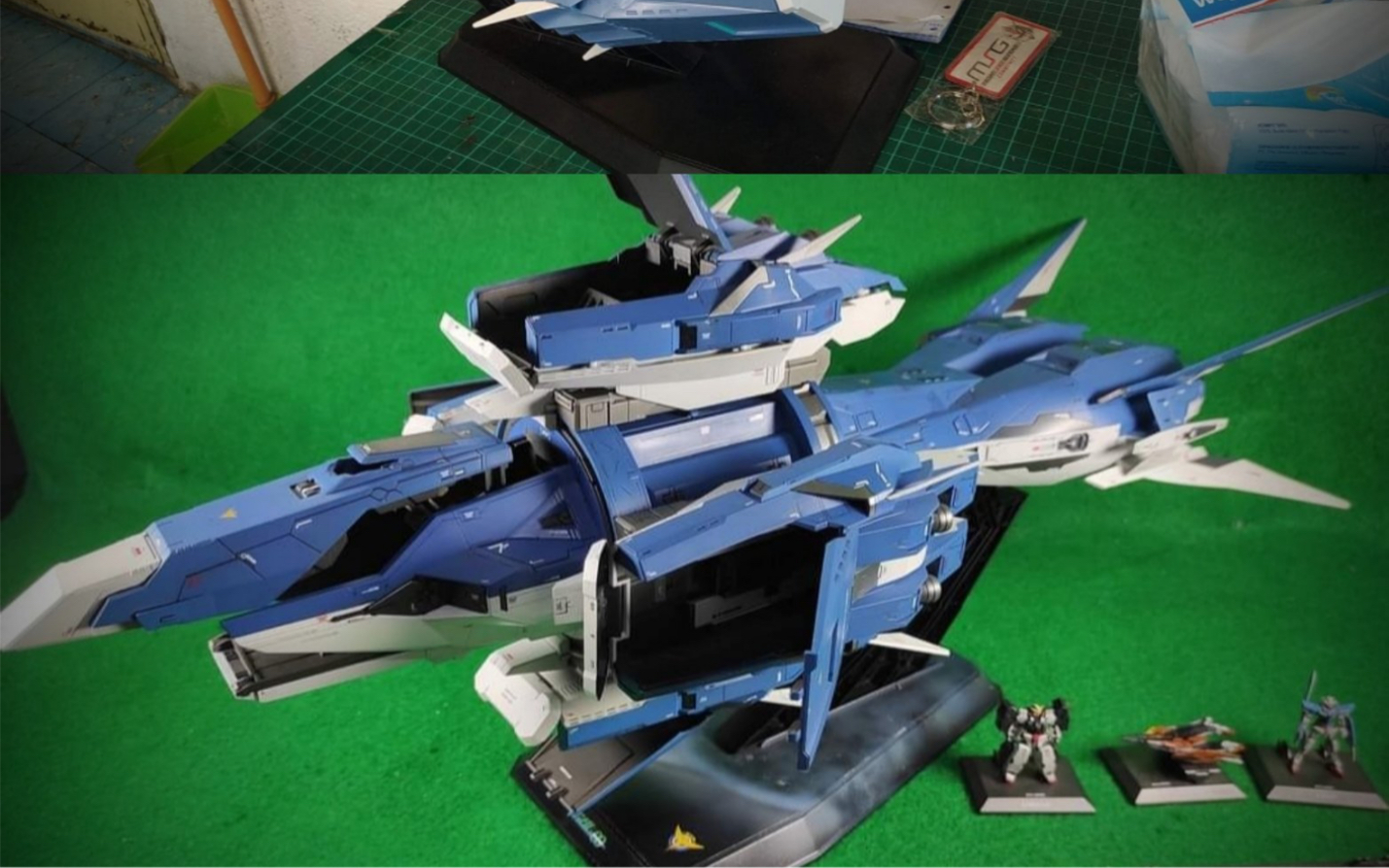 高达00 1/1400 托勒密2号舰手工达人制作.