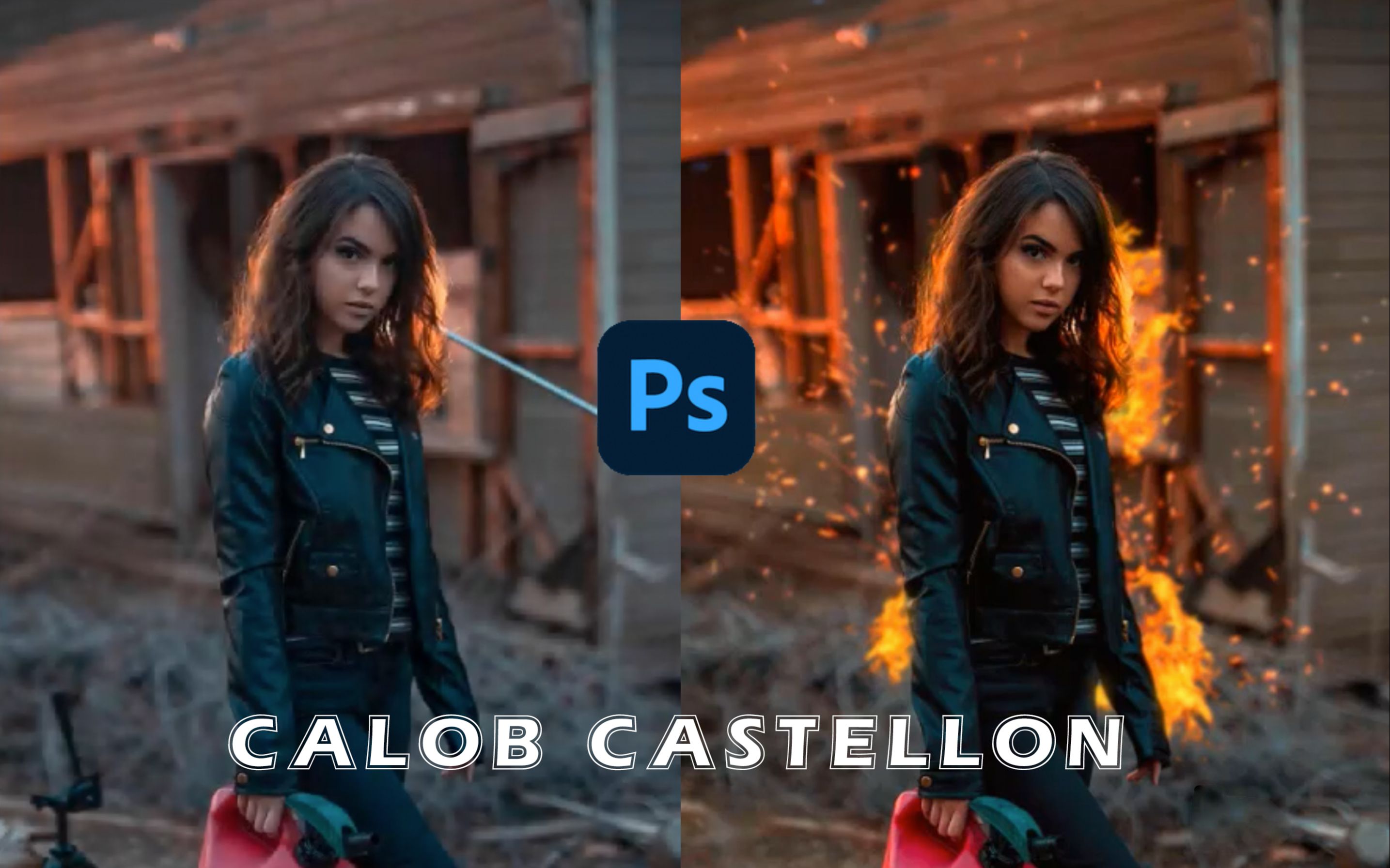 【PS】Calob Castellon 教你如何用photoshop制作火焰效果人像照片哔哩哔哩bilibili