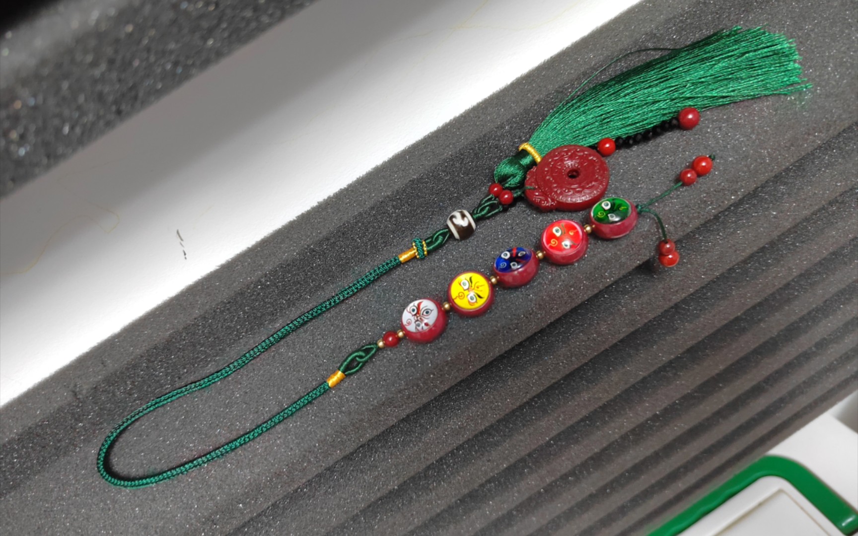 【编绳】高档高含量朱砂车挂 五路财神保平安