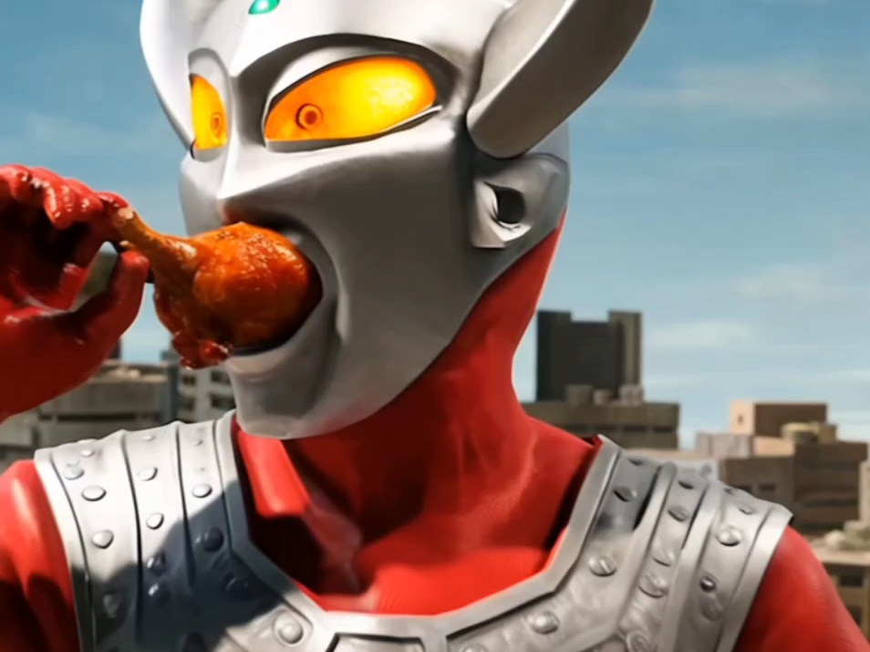 泰罗吃美味鸡腿 #奥特曼